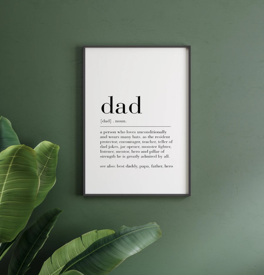 Dad Definition Print Dad Definition Poster Fathers Day Gift Definition Posters Family Prints Family Gifts